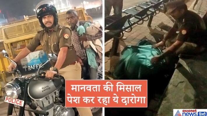 sub inspector helps needy people after his duty in lucknow sub inspector helps needy people after his duty in lucknow