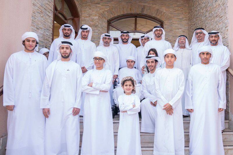 Sheikh Mohamed bin Zayed visits emirati girl on national day to give her a shake hand