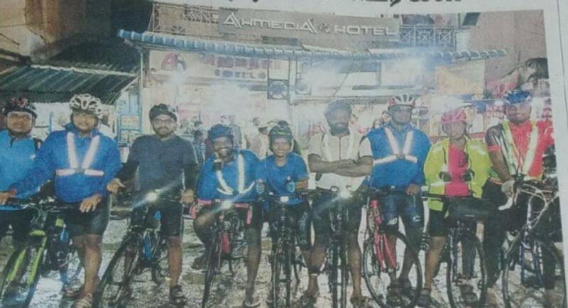 12 youngsters travelled from chennai to vaniyampadi to have briyani that too by cycle
