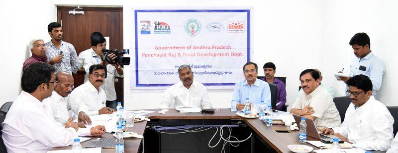 ap Panchayati Raj Minister Ramachandra Reddy video conference with collectors