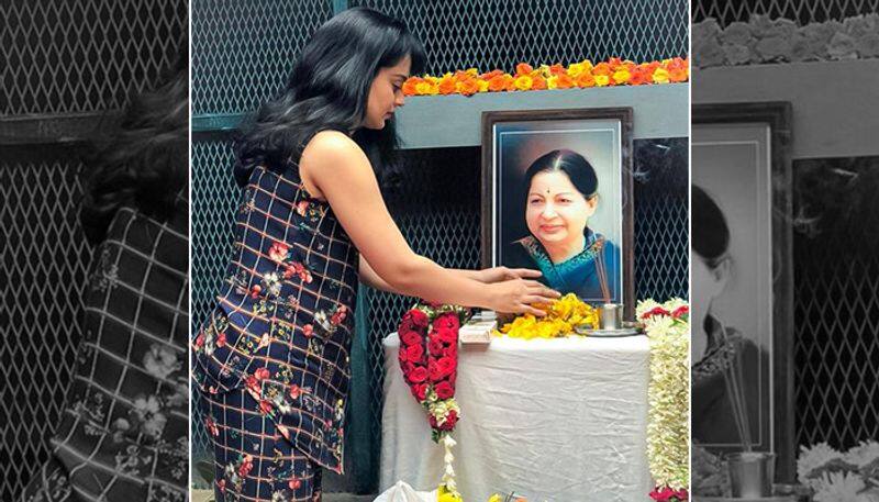 Actress Kangana Ranaut Pay Tripute To Jayalalith Photo