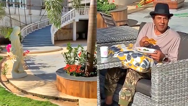 Dharmendra Eats methi ka paratha in Farmhouse and Share Video KPG