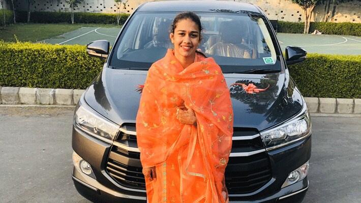 babita phogats husband vivek suhag gifts her a new car in hisar