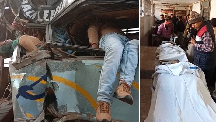 truck bus accident 9 people died and 15 injured in rewa madhya pradesh