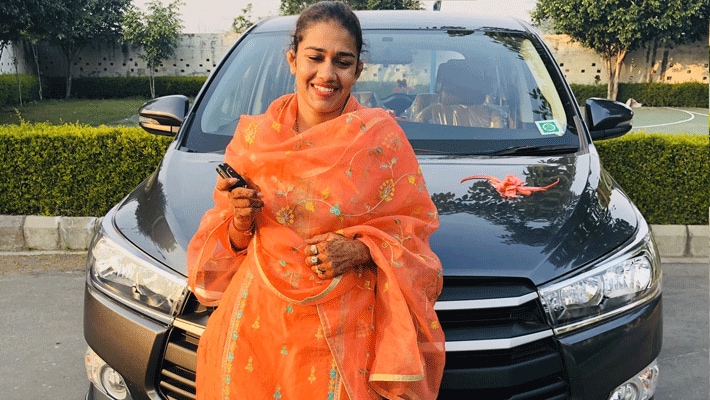 babita phogats husband vivek suhag gifts her a new car in hisar