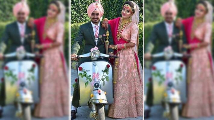Unique wedding in Sangrur, bride and groom went to home on scooter KPA Unique wedding in Sangrur, bride and groom went to home on scooter KPA