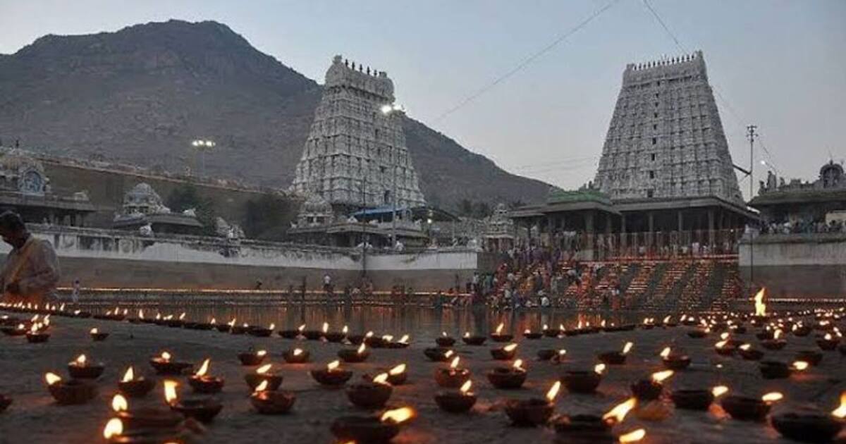 திருவண்ணாமலை ‘மகா தீபம்’ ; தீப கொப்பரை மலைக்கு எடுத்து செல்லப்பட்டது