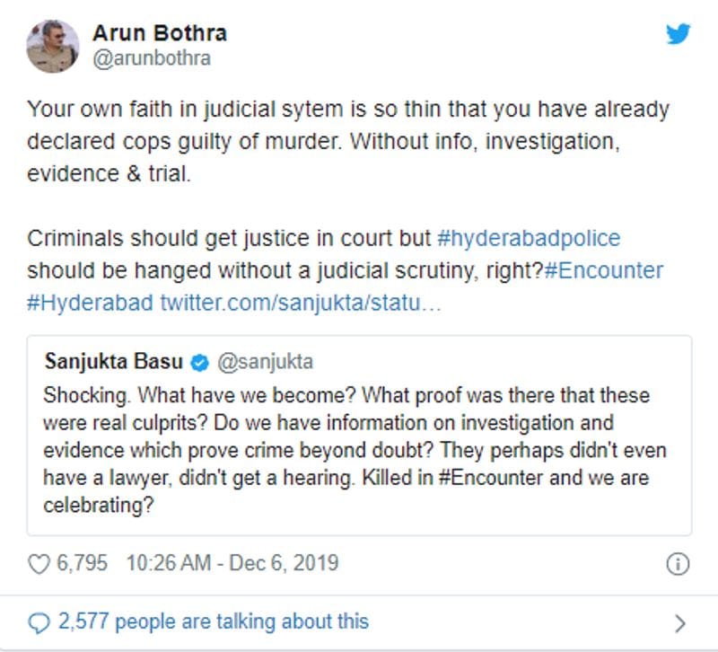 country divided on hyderabad encounter rape muder accused express anger on social media kpt