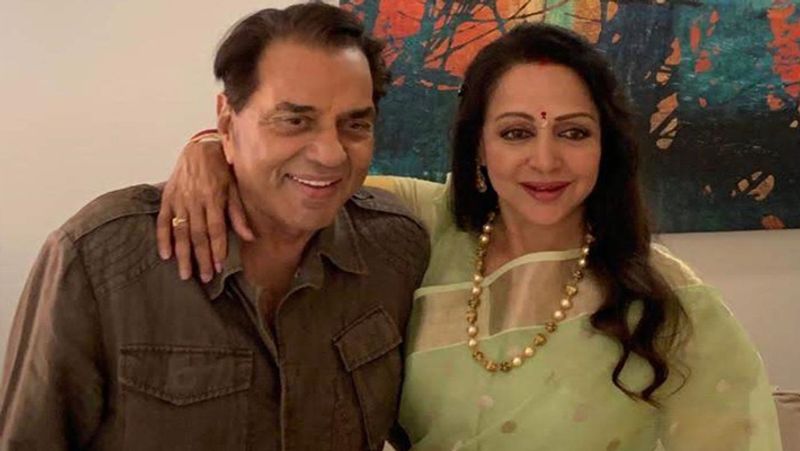 Dharmendra celebrate birthday with hema malini and grand daughter KPJ