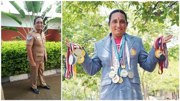 lady police vanitha got gold and silver medal in sports and police dept and people wishes her for confident level lady police vanitha got gold and silver medal in sports and police dept and people wishes her for confident level