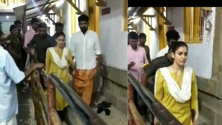 Nayanthara and Vignesh Shivan At Bhagavathy Amman Temple Photos Going Viral Nayanthara and Vignesh Shivan At Bhagavathy Amman Temple Photos Going Viral