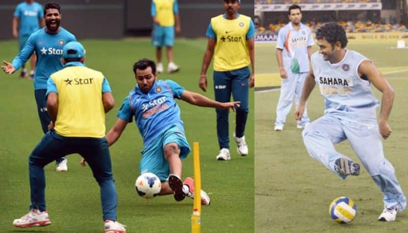 MS Dhoni is number one football player in Indian team', says Rohit