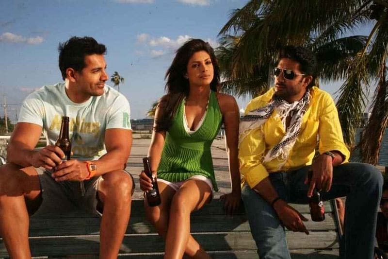 Formerly, Abhishek, Aishwarya and Saif were said to play the lead roles in Dostana. Aishwarya rejected it due to her busy schedule and Priyanka Chopra took up the role. The fact that the movie was about two male leads, did not not appeal to Saif, who dropped out later.