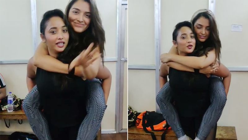 Rani chatterjee Shared Video of Amrapali dubey in which actress carried her on back KPY
