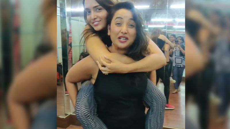 Rani chatterjee Shared Video of Amrapali dubey in which actress carried her on back KPY