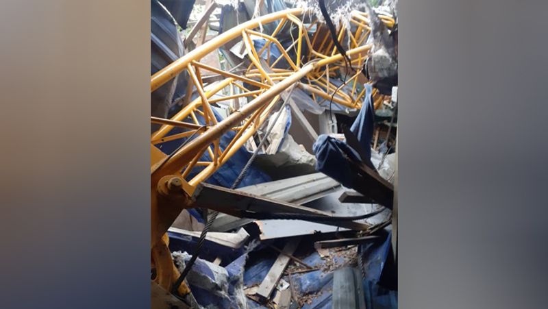 Shocking moment of Crane falling on car 3 month old baby rescued wins heart kph
