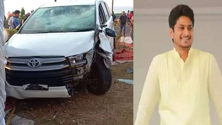 former minister Bandaru Satyanarayana murthy son appalanidu car hits scooterist in vizag former minister Bandaru Satyanarayana murthy son appalanidu car hits scooterist in vizag