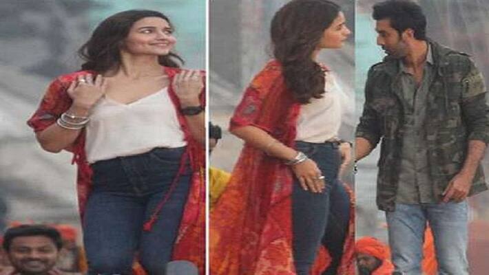 alia bhatt and ranbir kapoor starer film shooting in varanasi near ganga rive alia bhatt and ranbir kapoor starer film shooting in varanasi near ganga rive