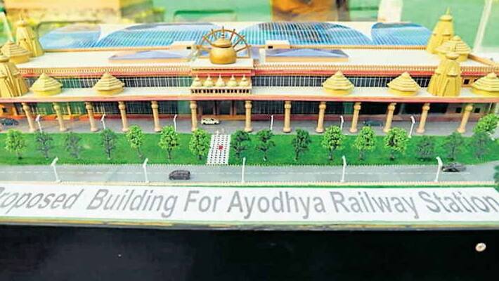 ayodhya railway station will look like proposed ram mandir model KPU ayodhya railway station will look like proposed ram mandir model KPU