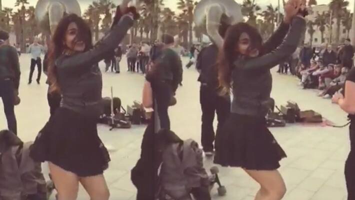 Shriya dance video goes viral in social media Shriya dance video goes viral in social media