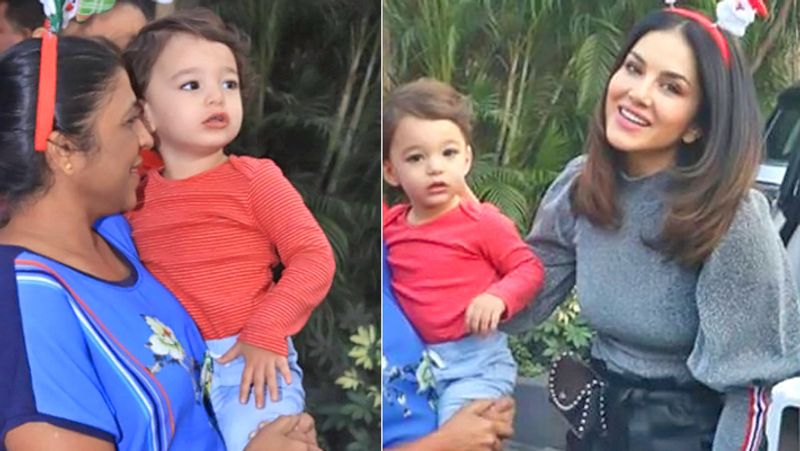 Sunny Leone Celebrate Christmas Party With Daughter Nisha and Sons KPG