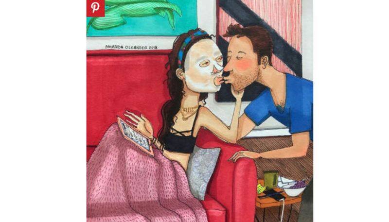 art work by american lady artist shows how love goes behind closed door