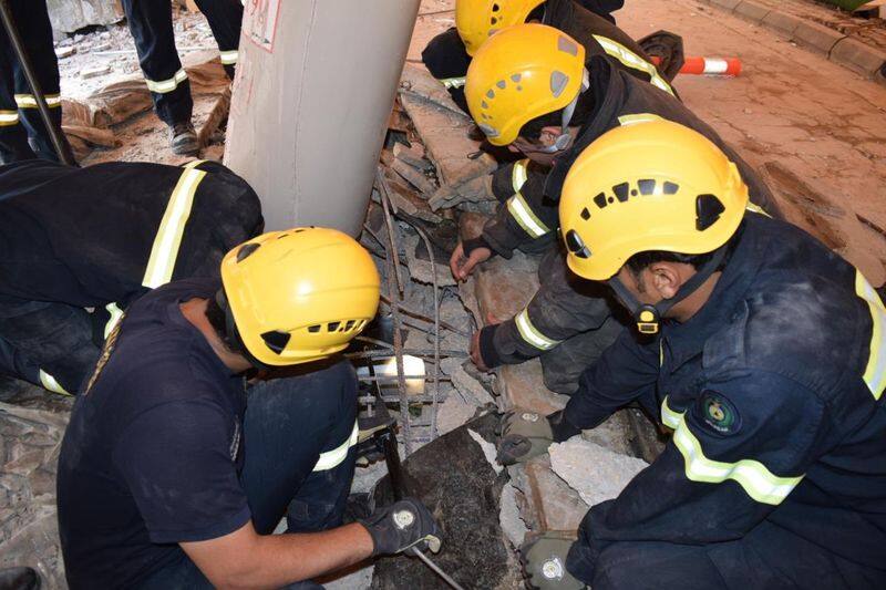 two died and 13 injured in saudi building collapse