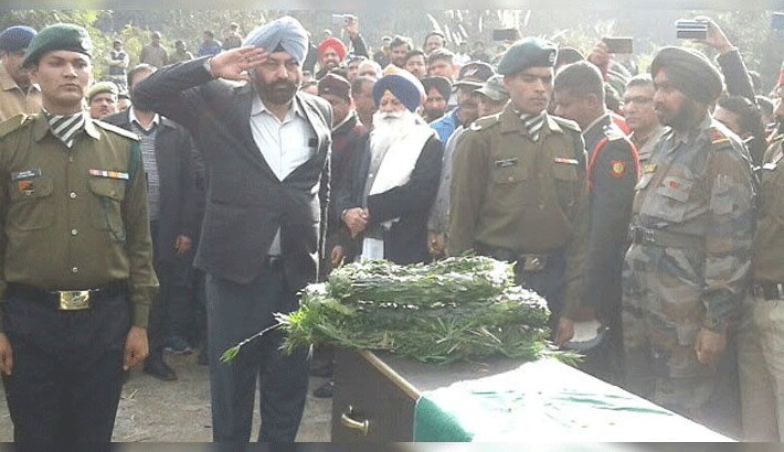 funeral of martyr jawan sukhwinder singh ndian army ceasefire violation in punjab KPR