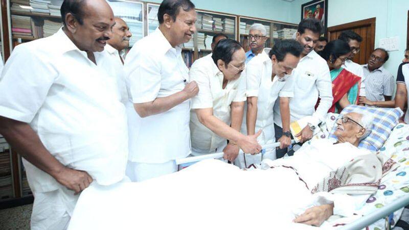 DMK general secretary dies due to ill health Stalin in the tragedy, DMK volunteers !!