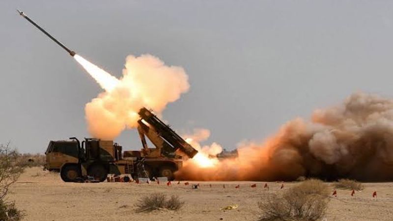 Pinaka missile system that will be deployed at Indias borders with Pakistan China BSS