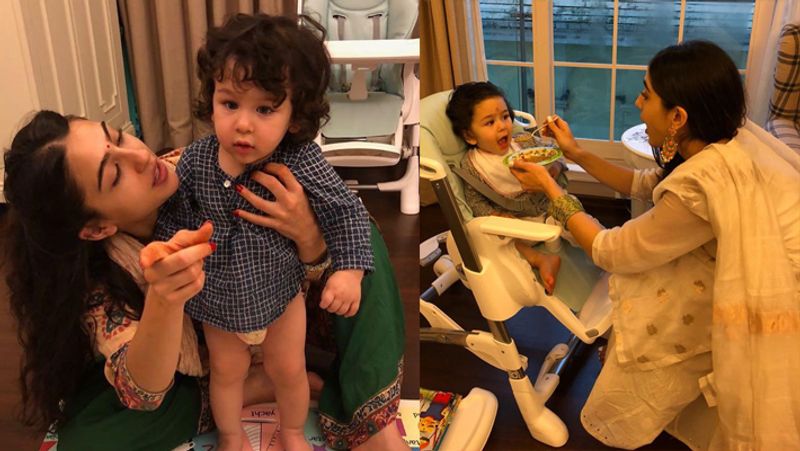 Kareena Kapoor with son Taimur Ali Khan checking out the venue for biryhday KPJ