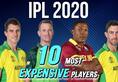 IPL 2020 players auction: Meet the 10 most expensive players