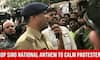 Bengaluru Cop Sings National Anthem To Calm Protesters