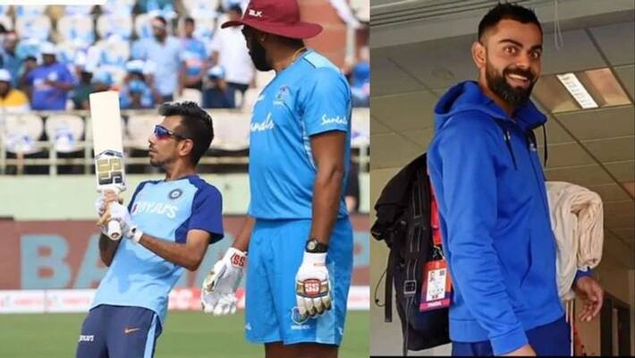 Chahal shared photo with Pollard, Captain Kohli trolled KPB Chahal shared photo with Pollard, Captain Kohli trolled KPB