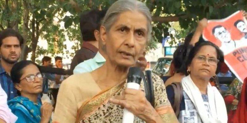 Prof.Rooprekha varma, leads the protest in Lucknow University at the age of 75