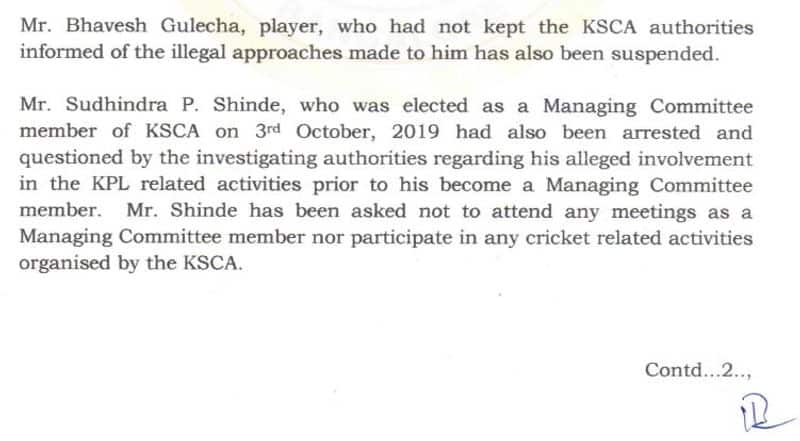 KPL spot fixing Karnataka ban 5 players 1 coach KSCA president Roger Binny statement