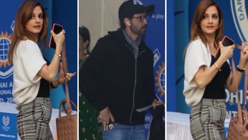 Abhishek Bachchan hold hand mother in law at aaradhya bachchan School Annual Day KPJ