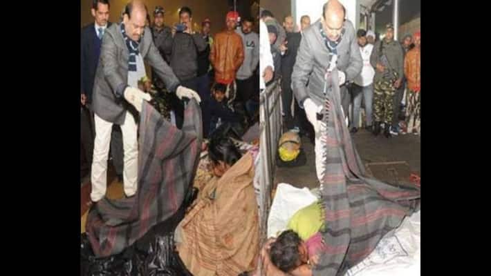 lok sabha speaker om birla distribute blanket to homeless people lok sabha speaker om birla distribute blanket to homeless people