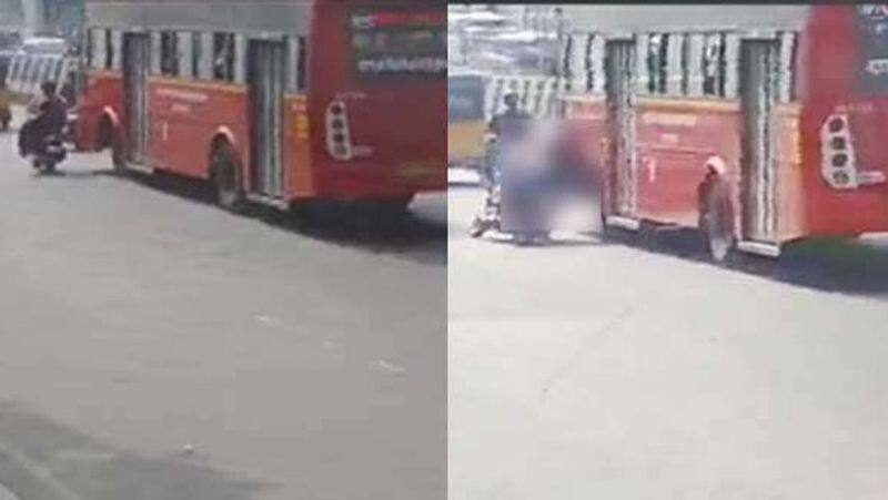 government bus -bike accident...women dead