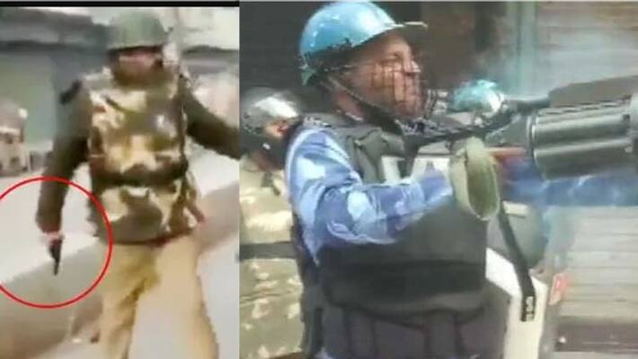 visuals of police fired towards protest in up visuals of police fired towards protest in up