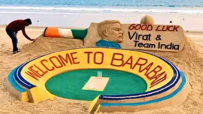 Sand artist welcomes Team India in a special way, praises on social media KPB Sand artist welcomes Team India in a special way, praises on social media KPB