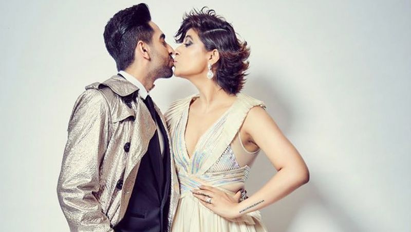 Ayushmann khurana And Tahira kashyap Kiss lip to lip give wishes of christmas KPY