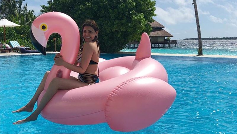 Kajal Aggarwal sizzling bikini photos Maldives vacation