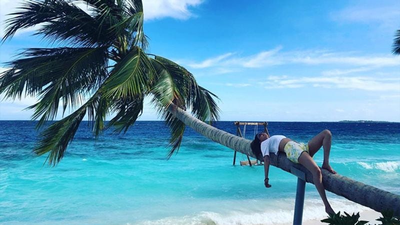 Kajal Aggarwal sizzling bikini photos Maldives vacation