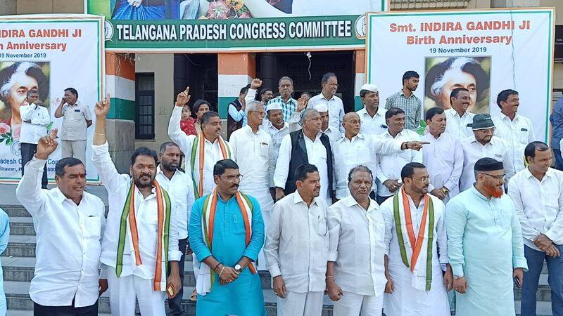jharkhand results: celebrations at telangana congress office
