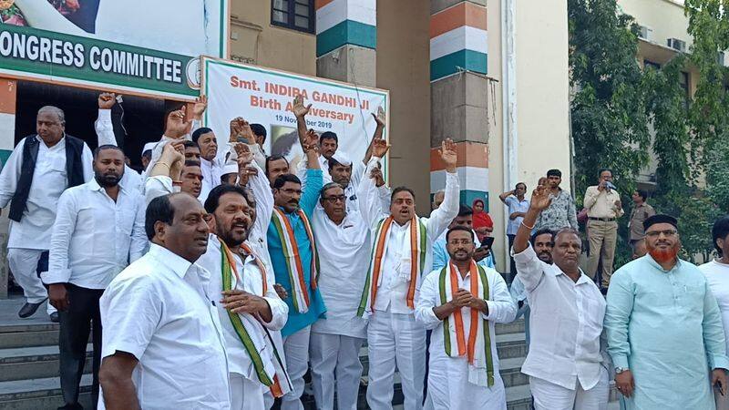 jharkhand results: celebrations at telangana congress office