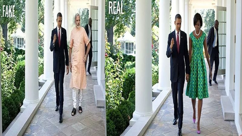 PM Modis face seen in waterfall Photoshop image goes viral know truth kpt