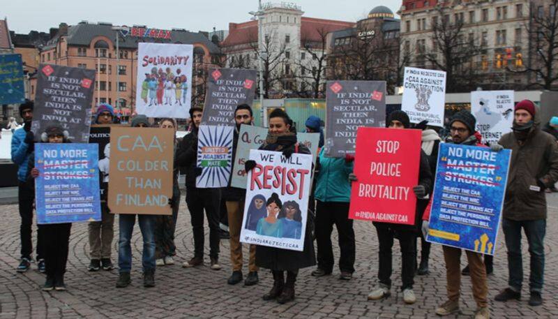 Indians in Helsinki protest against CAA