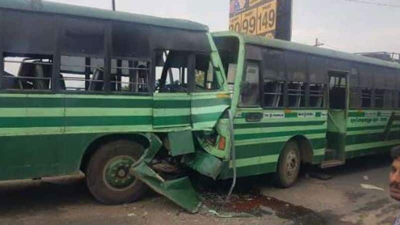 Government buses face-to-face... one people killed