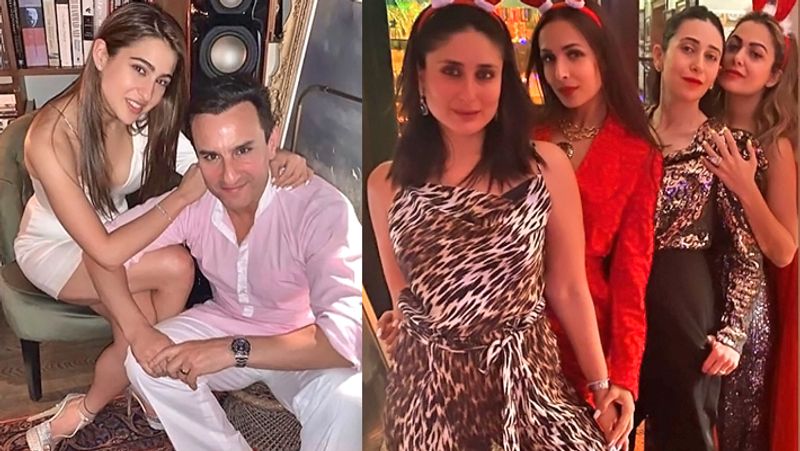 Sara Ali Khan Glmorous look in Kareena Kapoor Christmas Party